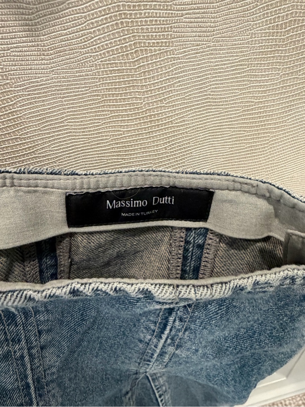 MASSIMO DUTTI Denim Panel A-Line Midi Skirt - Blue - Picture 2 of 6